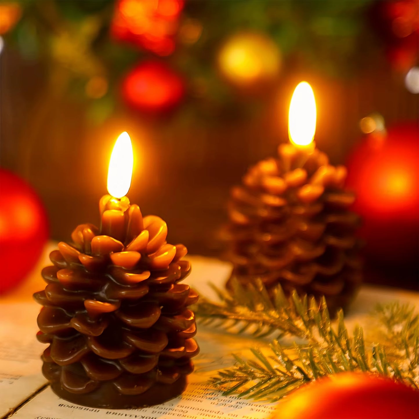 Electronic LED Pinecone Candle