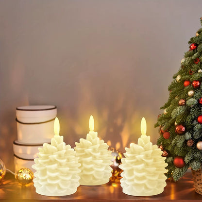 Electronic LED Pinecone Candle