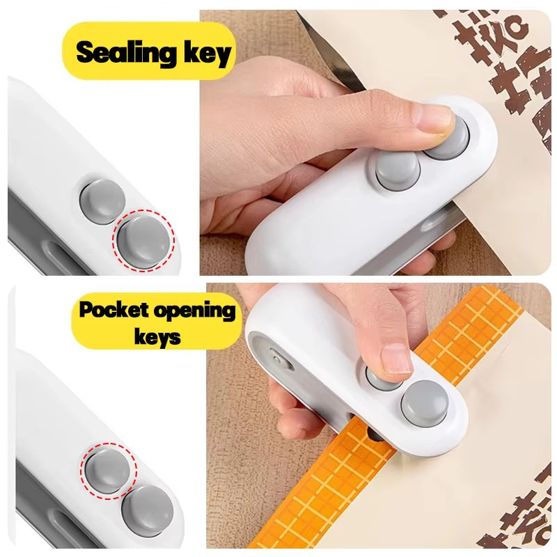 Rechargeable Mini Heat Sealer - Perfect for Food & Snacks 